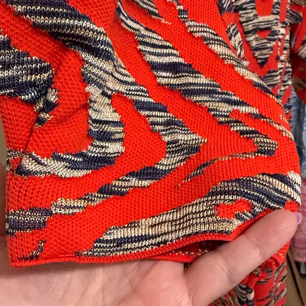 Free people 🌹Red and Black Tiger Stripe Short Sleeve Dress - Picture 4 of 17